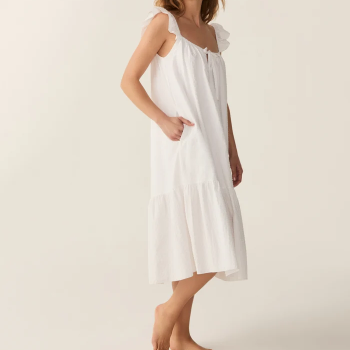 Vestido de dormir con volantes para mujer